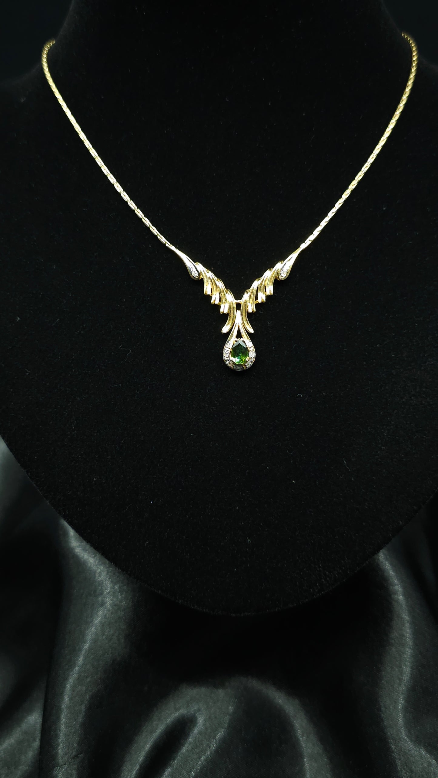 Vintage Smaragd-Collier mit Diamanten